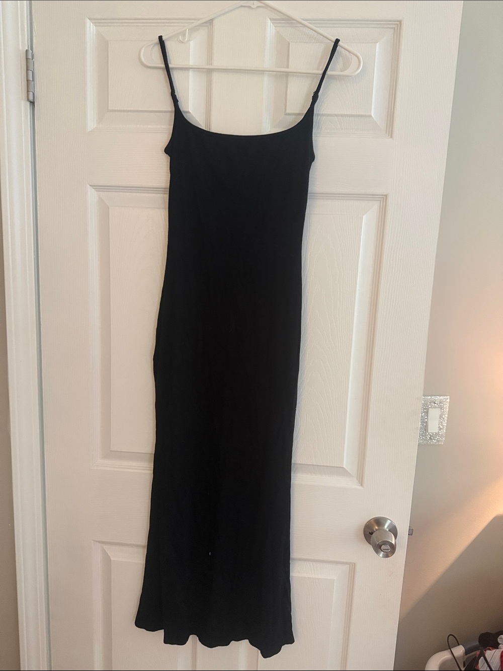 Wild Fable Black Maxi Slip Dress with Spaghetti Straps
